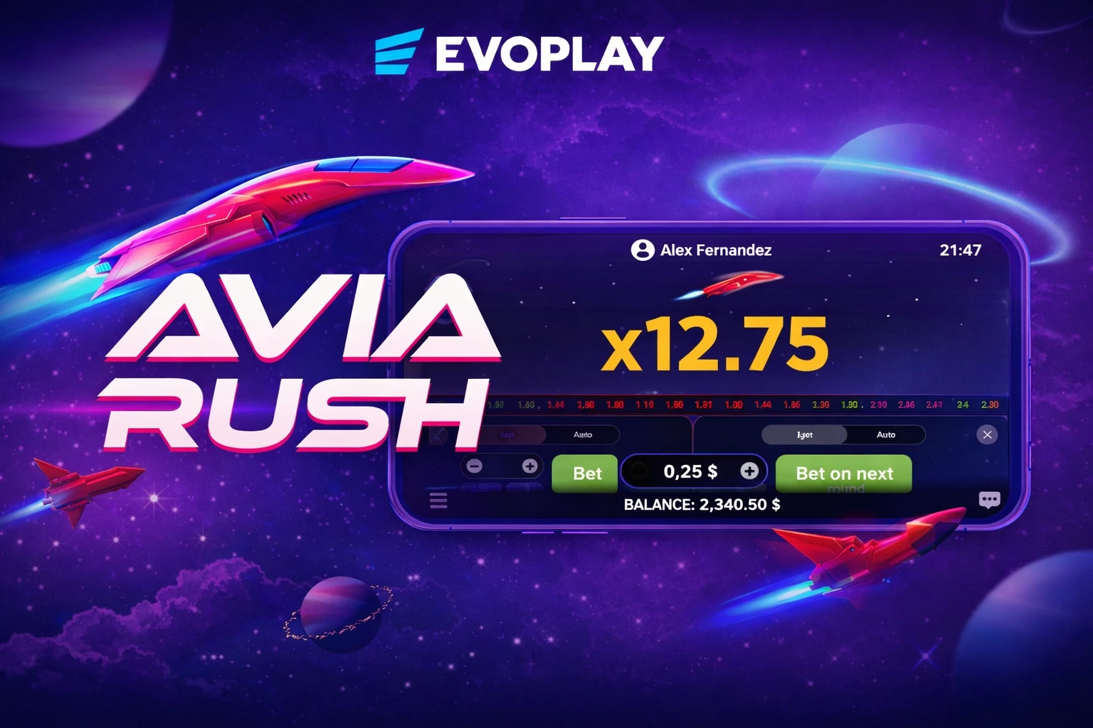 Avia rush mibile app.